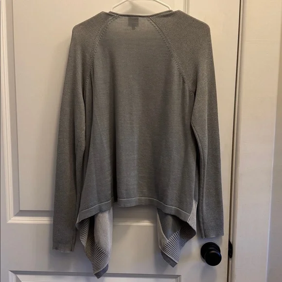 CAbi Pocket Sage Open Front Waterfall Cardigan Sweater Size Medium - Picture 4 of 6